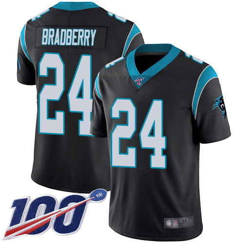 Carolina Panthers Limited Black Men James Bradberry Home Jersey NFL Football #24 100th Season Vapor Untouchable
